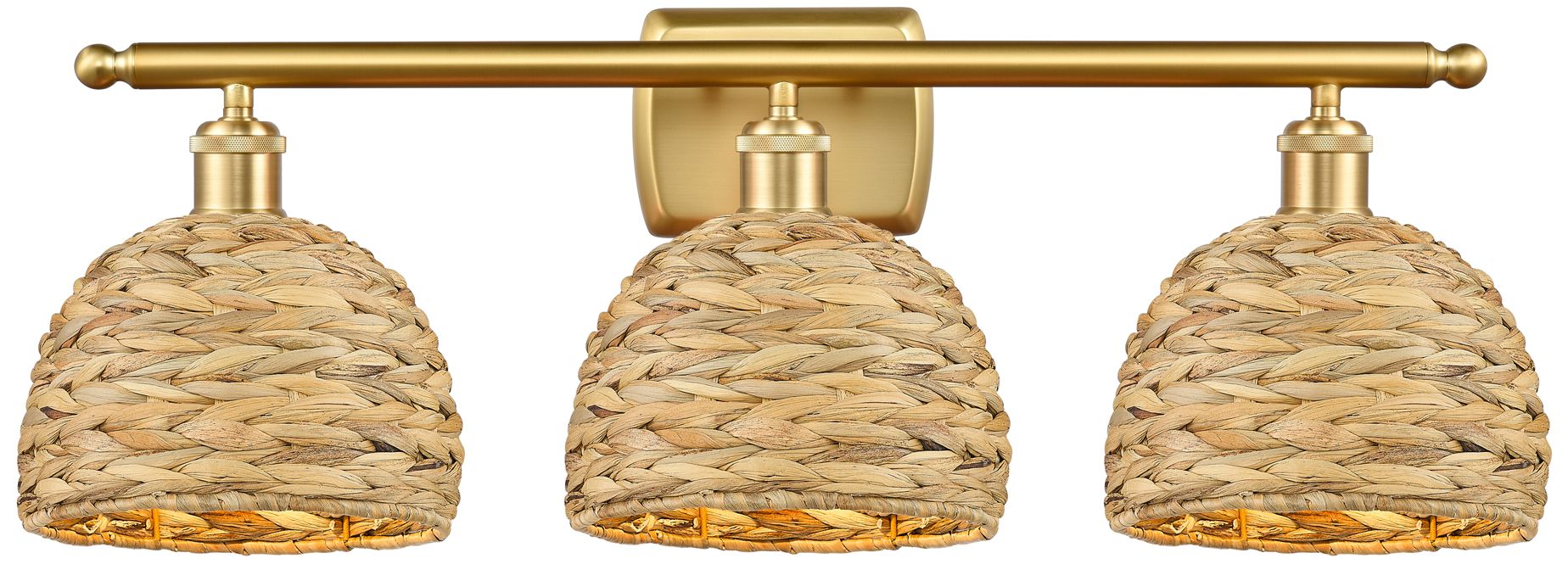 Innovations Lighting Woven Rattan Gold Collection