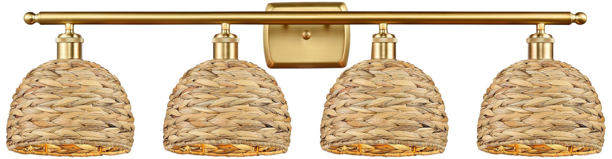 Innovations Lighting Woven Rattan Gold Collection