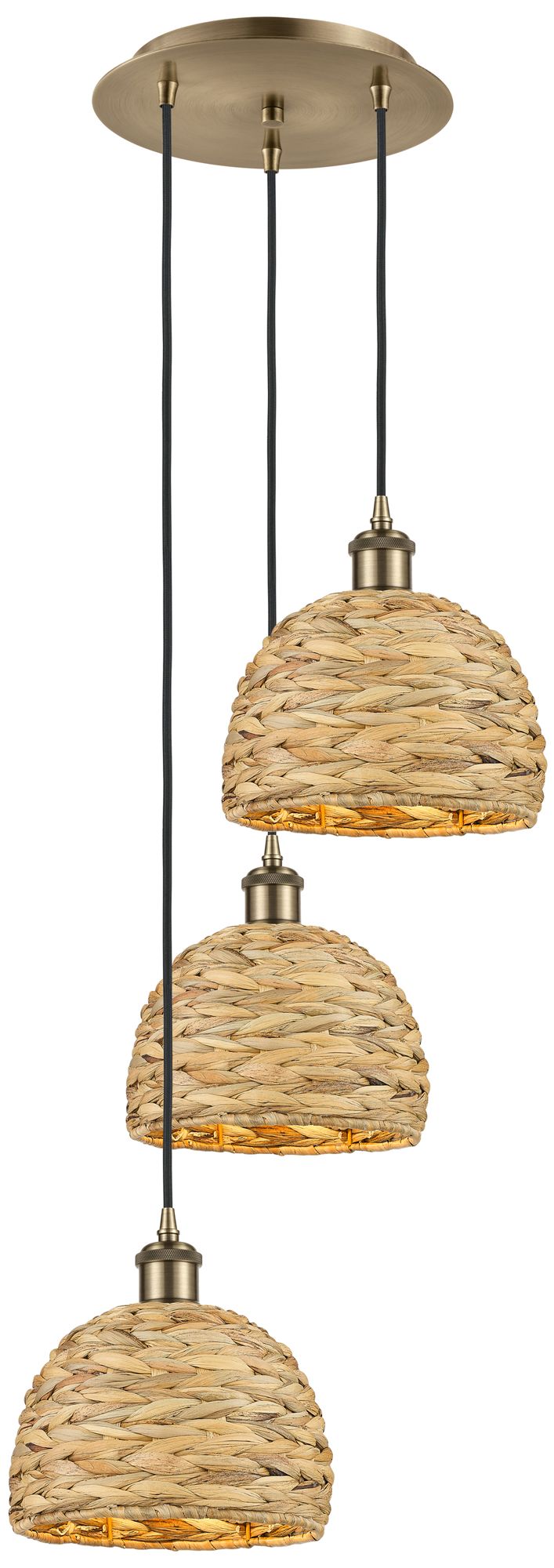 Innovations Lighting Woven Rattan Gold Collection