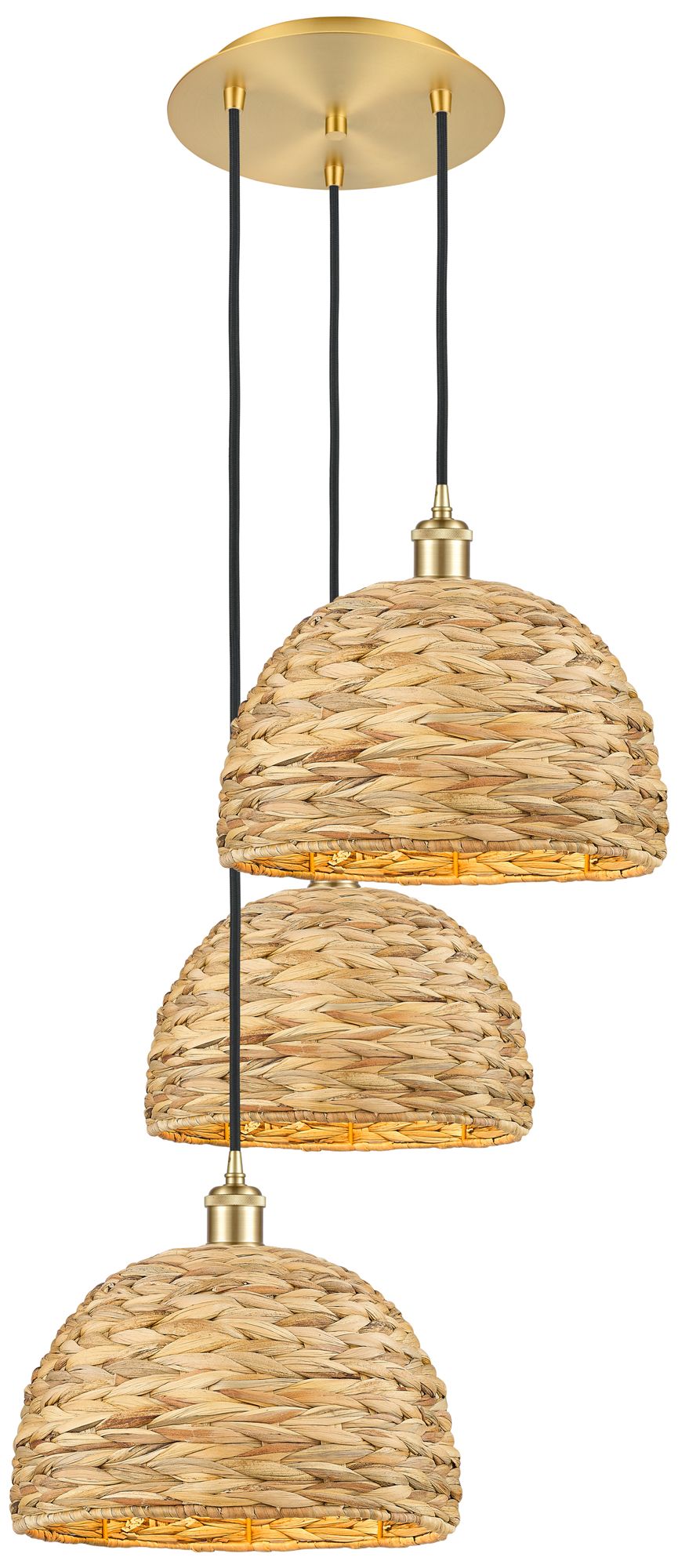 Innovations Lighting Woven Rattan Gold Collection