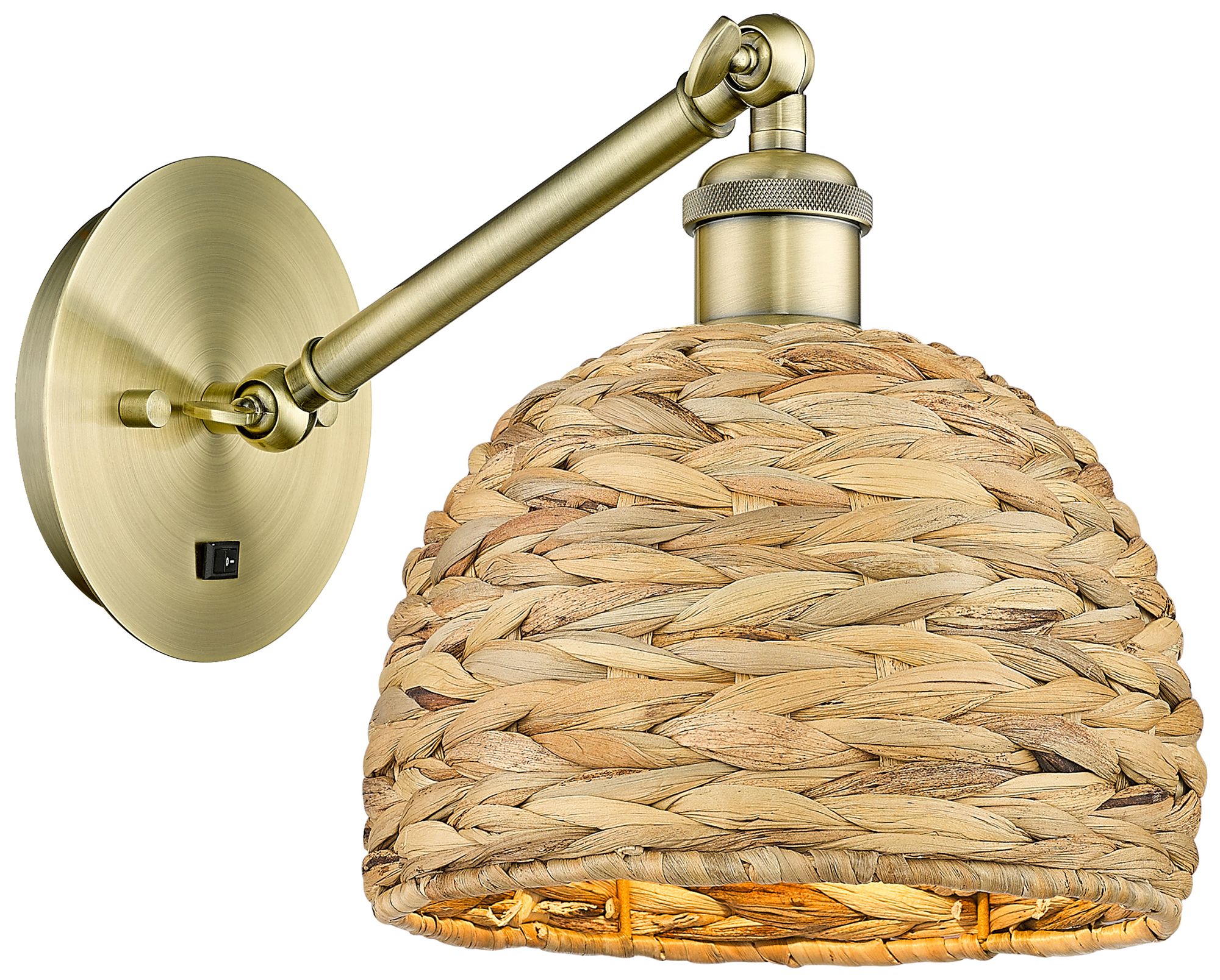Innovations Lighting Woven Rattan Gold Collection