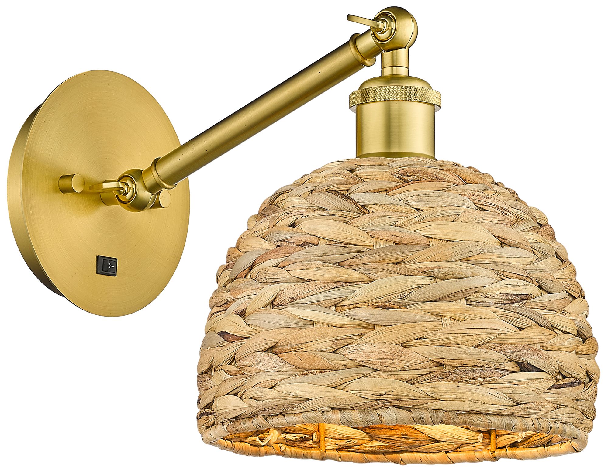 Innovations Lighting Woven Rattan Gold Collection
