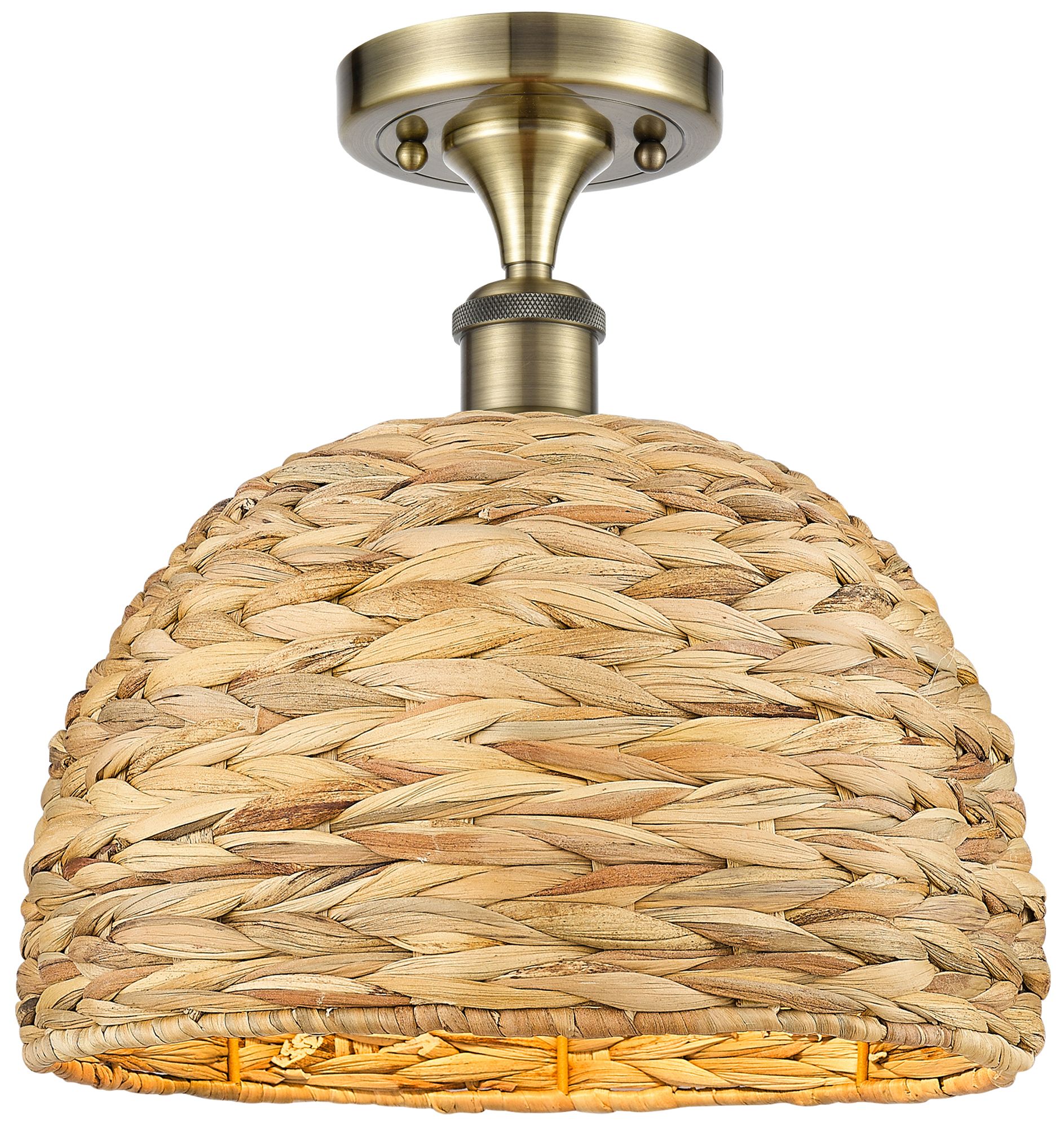 Innovations Lighting Woven Rattan Gold Collection