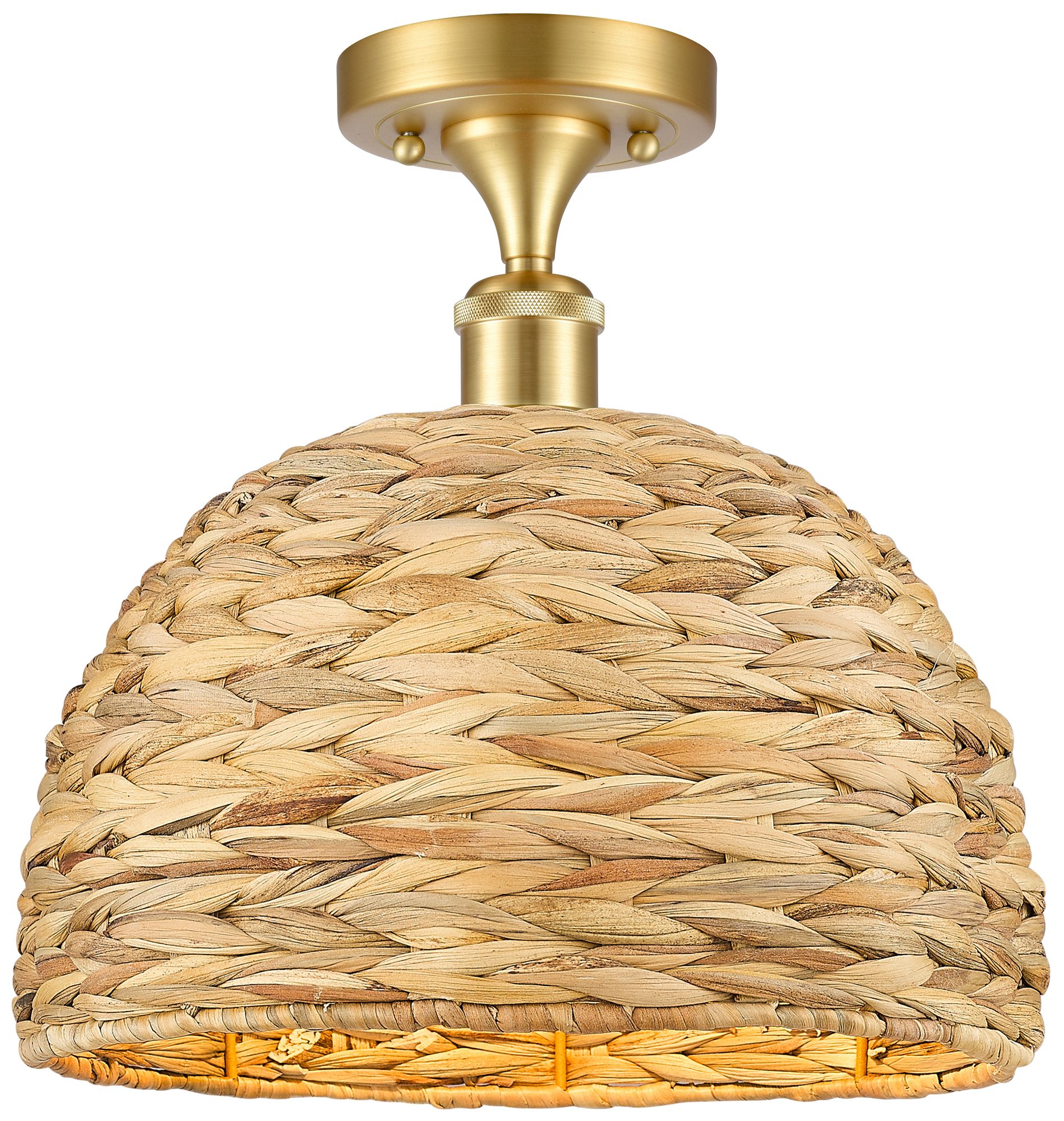 Innovations Lighting Woven Rattan Gold Collection