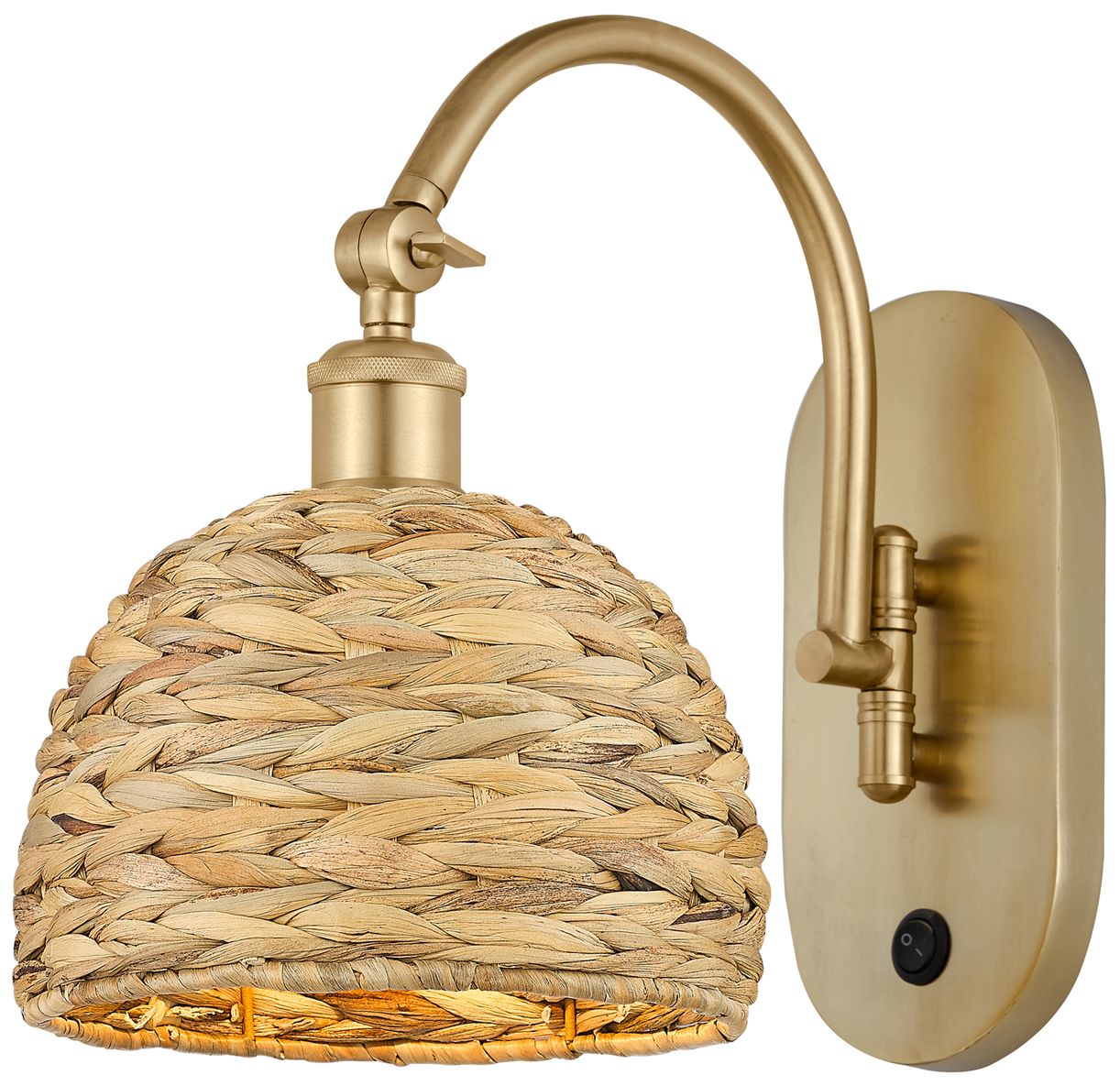 Innovations Lighting Woven Rattan Gold Collection