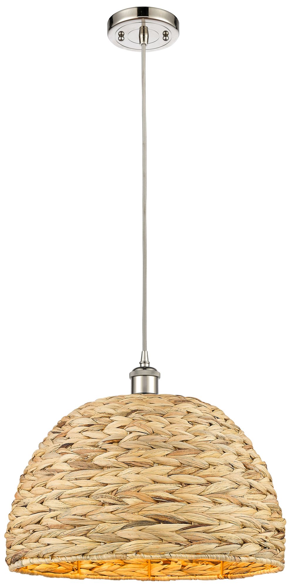 Innovations Lighting Woven Rattan Nickel Collection