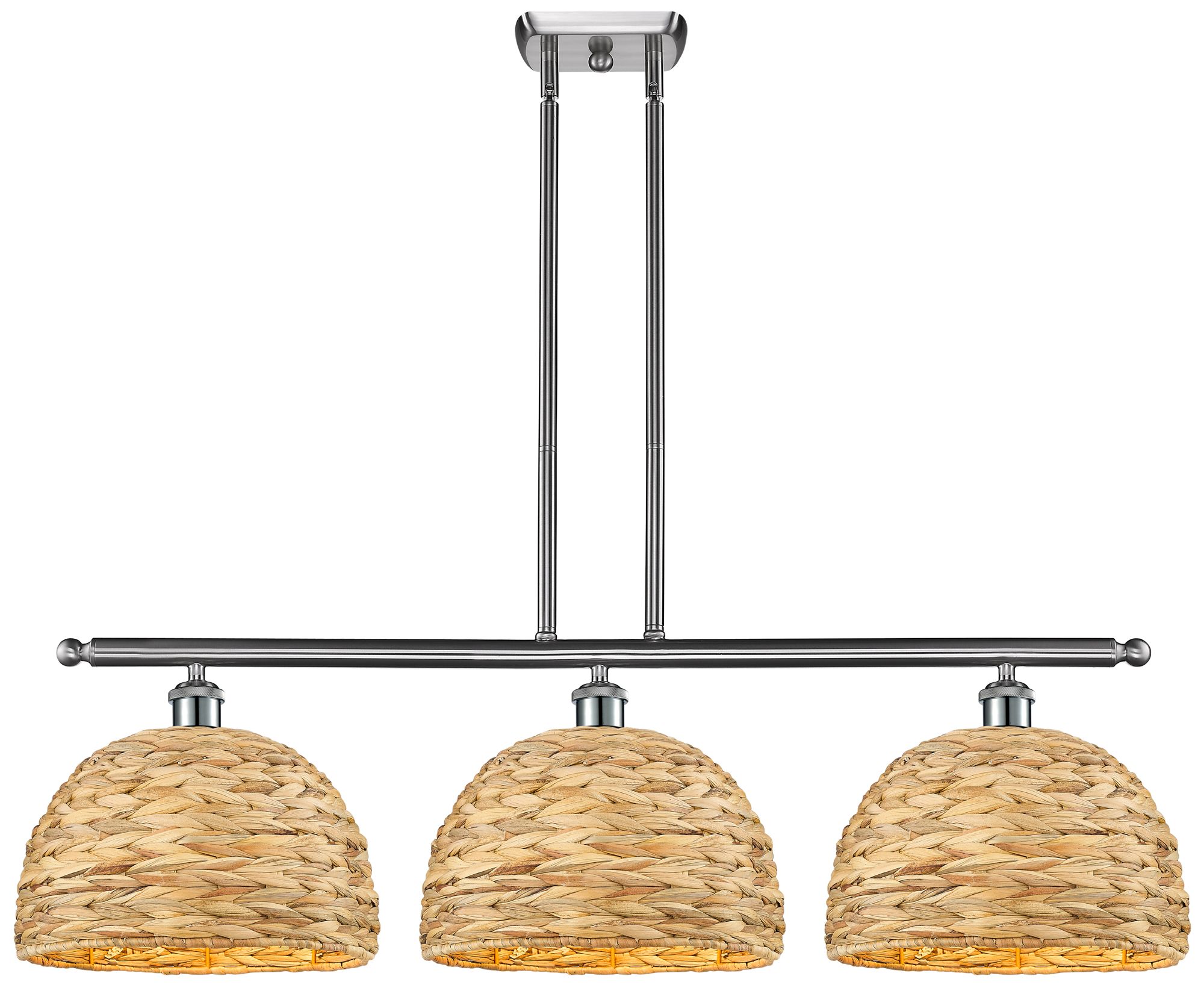 Innovations Lighting Woven Rattan Nickel Collection