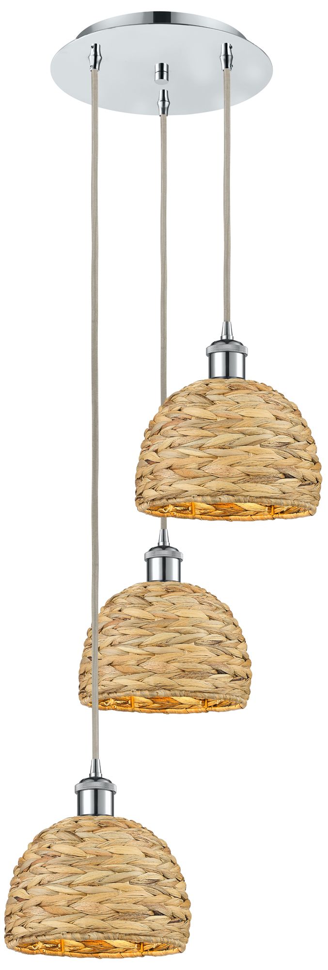 Innovations Lighting Woven Rattan Silver Collection