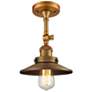 2_Innovations Railroad 8" Wide Brushed Brass Adjustable Ceiling Light