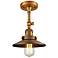Innovations Railroad 8" Wide Brushed Brass Adjustable Ceiling Light