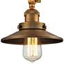 3_Innovations Railroad 8" Wide Brushed Brass Adjustable Ceiling Light more views