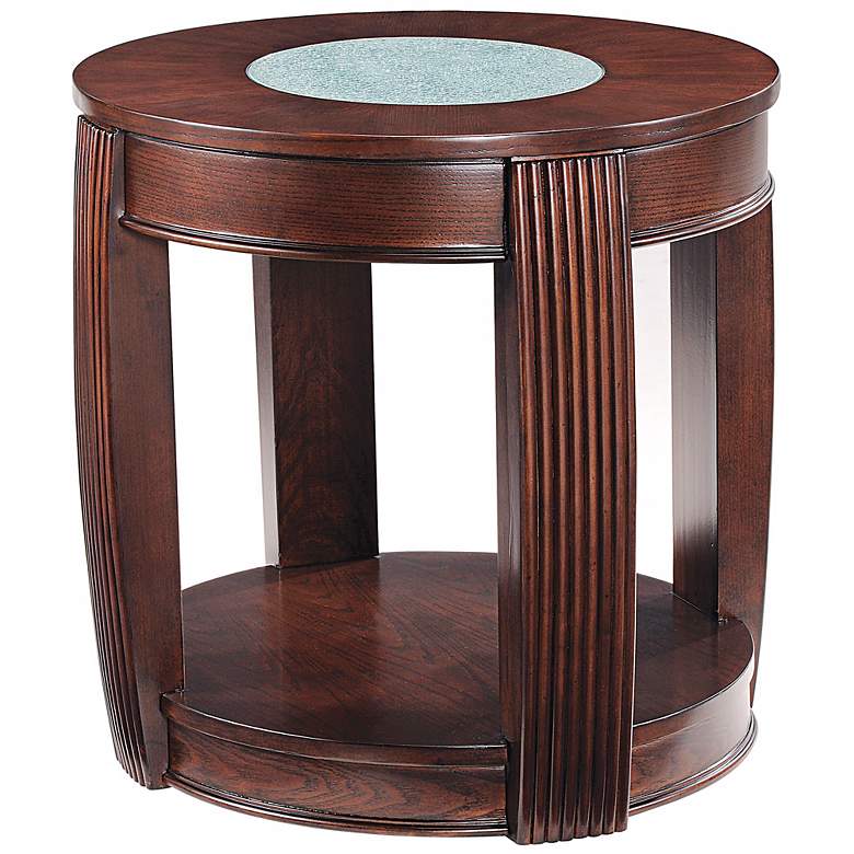 Image 1 Ino Collection Burnt Umber Ash Oval End Table