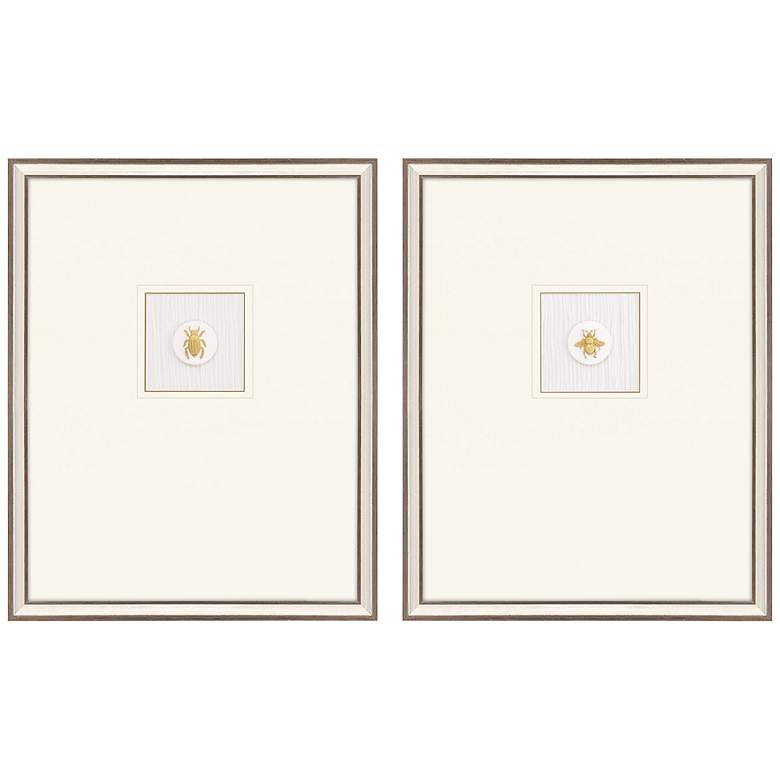 Image 3 Insect Intaglio I 25" High 2-Piece Framed Wall Art Set