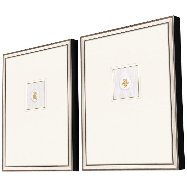 Image 5 Insect Intaglio I 25" High 2-Piece Framed Wall Art Set more views