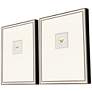 Insect Intaglio II 25" High 2-Piece Framed Wall Art Set in scene