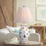 Insects And Flowers Porcelain Vase Table Lamp