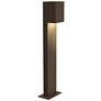 Inside Out Box 22" LED Bollard - Textured Bronze