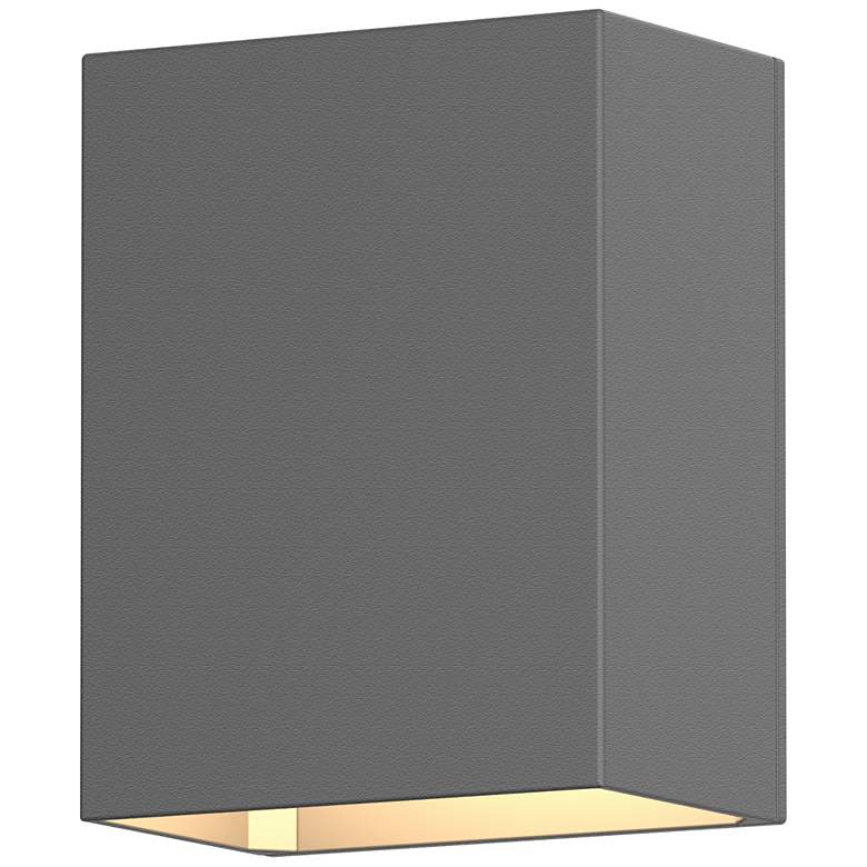 Image 1 Inside Out Box 4.5 inch High Textured Gray LED Wall Sconce