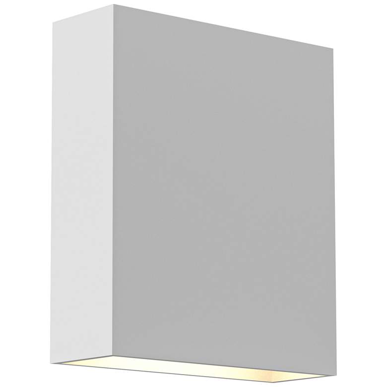 Image 1 Inside Out Flat Box 7 inch High White 2-LED Outdoor Wall Light