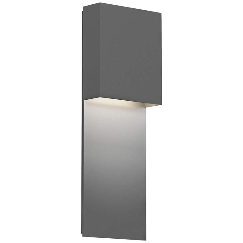 Image 1 Inside Out Flat Box&trade; 17 inch High Gray LED Outdoor Wall Light