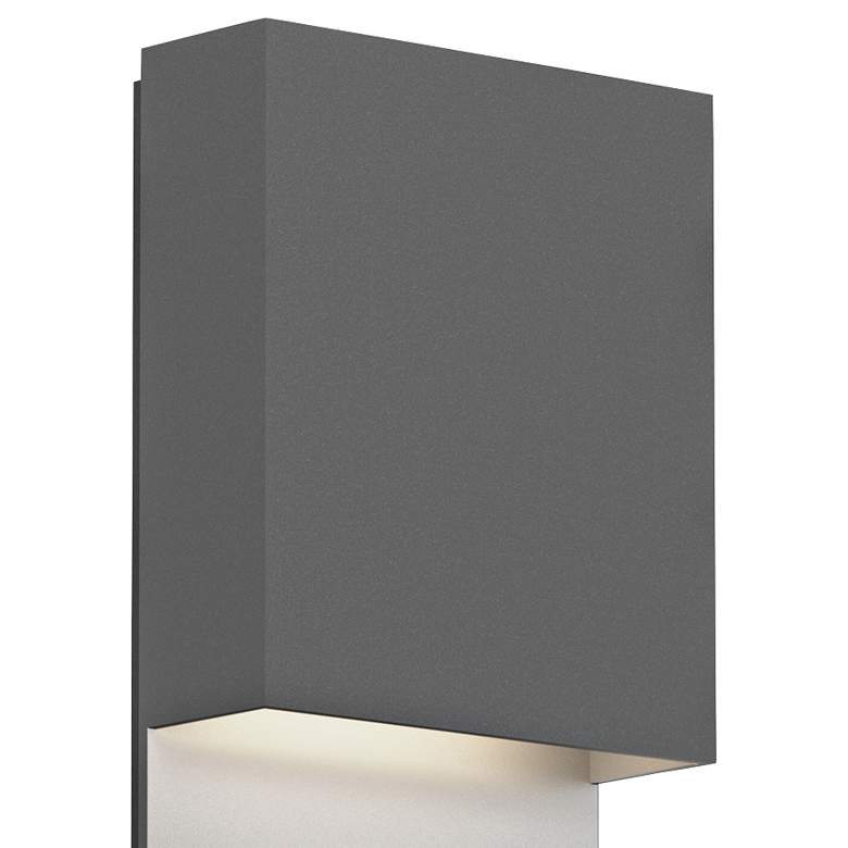 Image 2 Inside Out Flat Box™ 17" High Gray LED Outdoor Wall Light more views