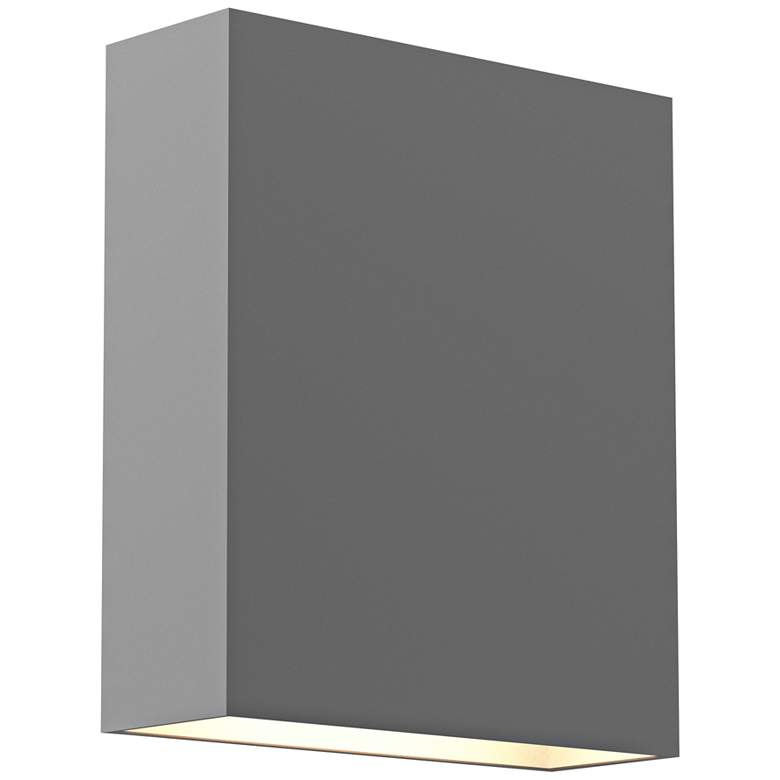 Image 1 Inside Out Flat Box™ 7" High Gray 2-LED Outdoor Wall Light