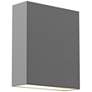 Inside Out Flat Box&trade; 7" High Gray 2-LED Outdoor Wall Light