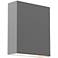 Inside Out Flat Box™ 7" High Gray 2-LED Outdoor Wall Light