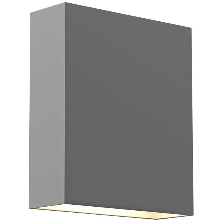 Image 1 Inside Out Flat Box™ 7" High Gray LED Outdoor Wall Light