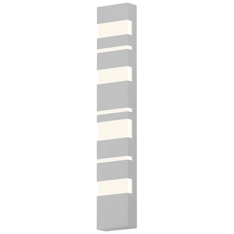 Image 1 Inside Out Jazz Notes 36" High Textured White LED Wall Sconce