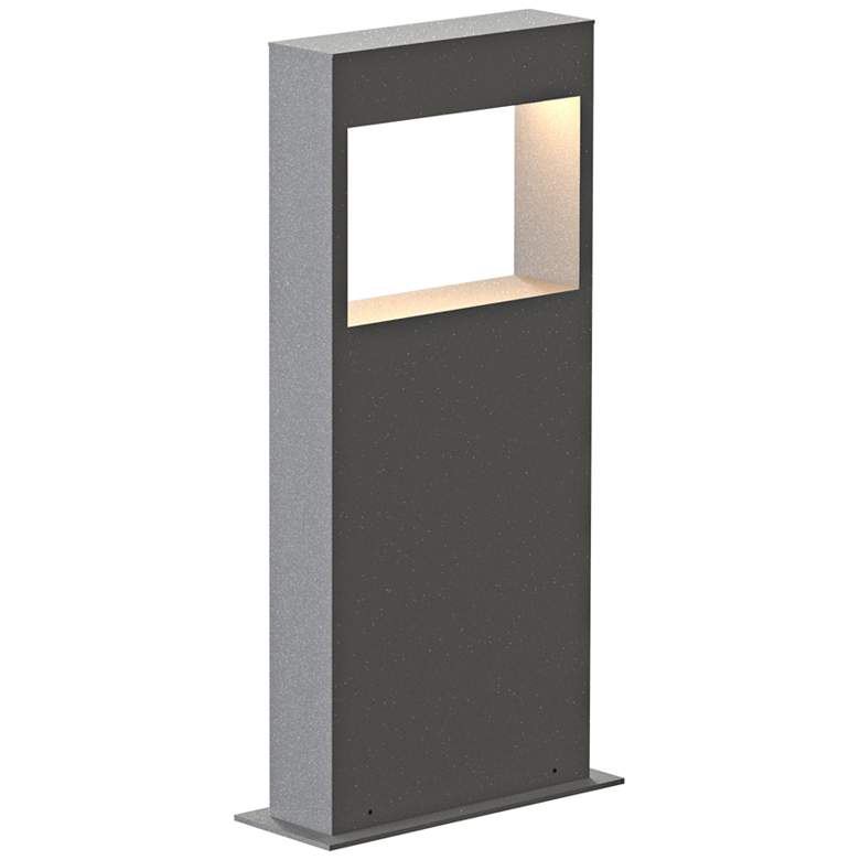 Image 1 Inside Out Light Frames 16" High Textured Gray LED Bollard