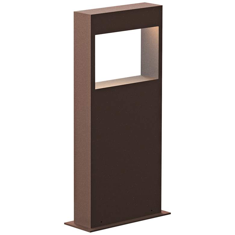 Image 1 Inside Out Light Frames 16"H Textured Bronze LED Bollard