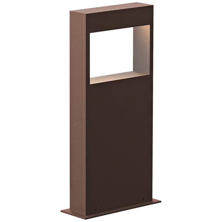 Image 1 Inside Out Light Frames 16 inchH Textured Bronze LED Bollard