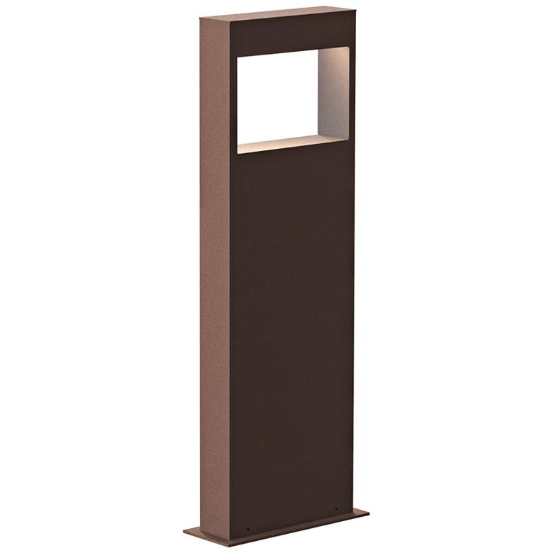 Image 1 Inside Out Light Frames 22"H Textured Bronze LED Bollard