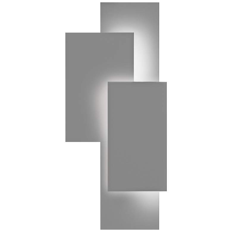 Image 1 Inside Out Offset Panels 20 3/4" High Gray LED Wall Light