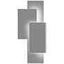 Inside Out Offset Panels 20 3/4" High Gray LED Wall Light