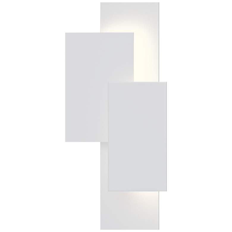 Image 1 Inside Out Offset Panels™ 20 3/4" High White LED Wall Light