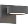 Inside Out REALS 1.5" High Textured Gray Downlight LED Wall Sconce