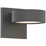 Inside Out REALS 1.5" High Textured Gray Up &#38; Down LED Wall Sconce