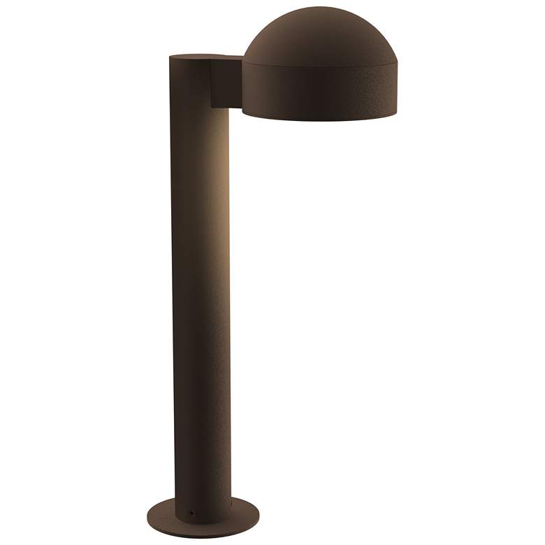 Image 1 Inside Out REALS 16 inch LED Bollard - Textured Bronze - Dome Cap and Plat