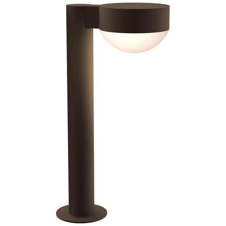 Image 1 Inside Out REALS 16" LED Bollard - Textured Bronze - Plate Cap and Dom