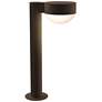 Inside Out REALS 16" LED Bollard - Textured Bronze - Plate Cap and Dom