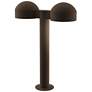 Inside Out REALS 16" LED Double Bollard - TB - Dome Caps and Plate