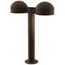 Inside Out REALS 16" LED Double Bollard - TB - Plate Cap and Dome