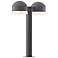 Inside Out REALS 16" LED Double Bollard - TG - Dome Caps and White Cyl