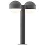 Inside Out REALS 16" LED Double Bollard - TG - Plate Cap and Dome