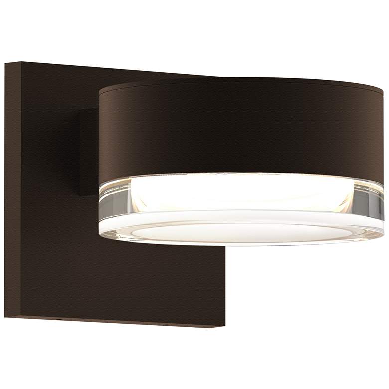 Image 1 Inside Out REALS 2.5" High Textured Bronze Downlight LED Wall Sconce