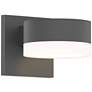 Inside Out REALS 2.5" High Textured Gray Downlight LED Wall Sconce