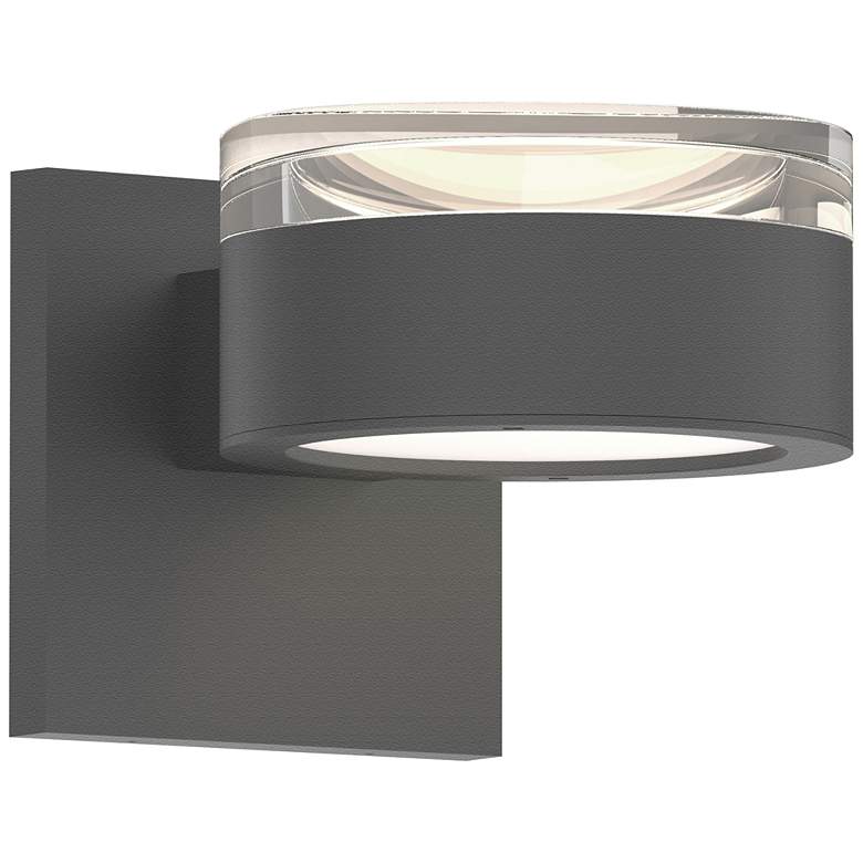 Image 1 Inside Out REALS 2.5" High Textured Gray Up & Down LED Wall Sconce