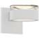 Inside Out REALS 2.5" High Textured White Up & Down LED Wall Sconc